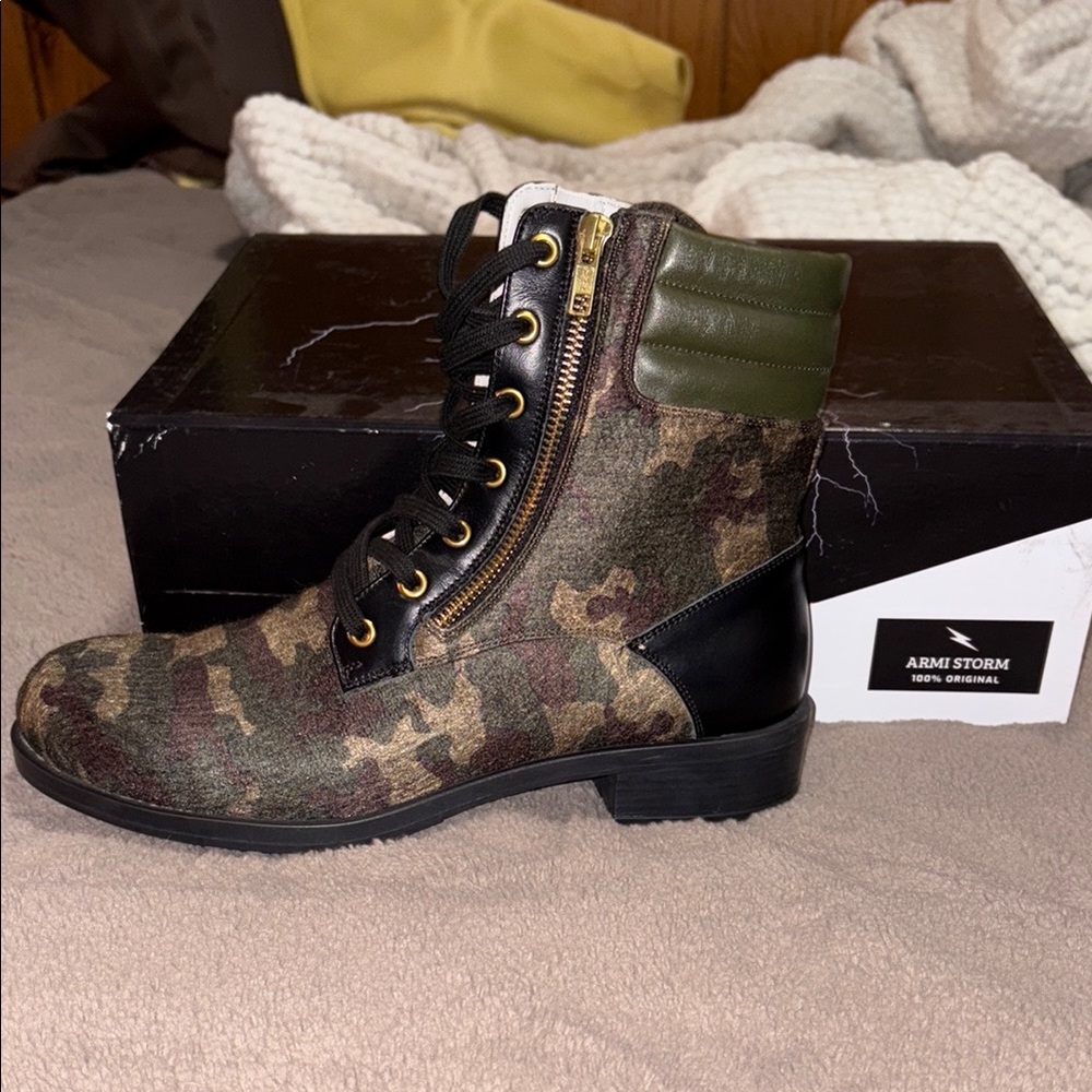 Storm Women's Camouflage Lace Up Boots